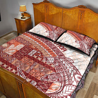Samoa Mamanu Siapo Crimson Quilt Bed Set Tatau Malie