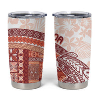 Samoa Mamanu Siapo Crimson Tumbler Cup Tatau Malie