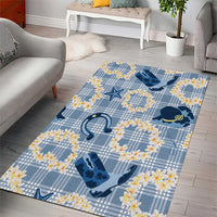 Aloha Hawaii Paniolo Jeans Palaka Area Rug Coastal Rodeo - Polynesian Pride