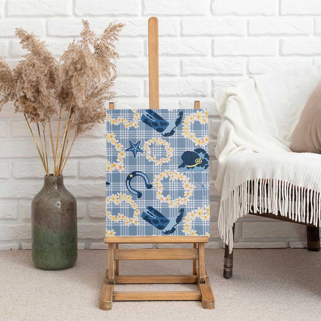 Aloha Hawaii Paniolo Jeans Palaka Canvas Wall Art Coastal Rodeo - Polynesian Pride