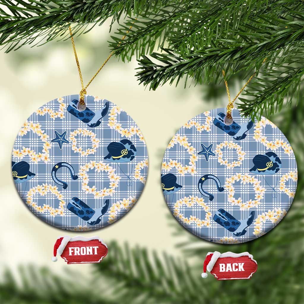 Aloha Hawaii Paniolo Jeans Palaka Ceramic Ornament Coastal Rodeo - Polynesian Pride