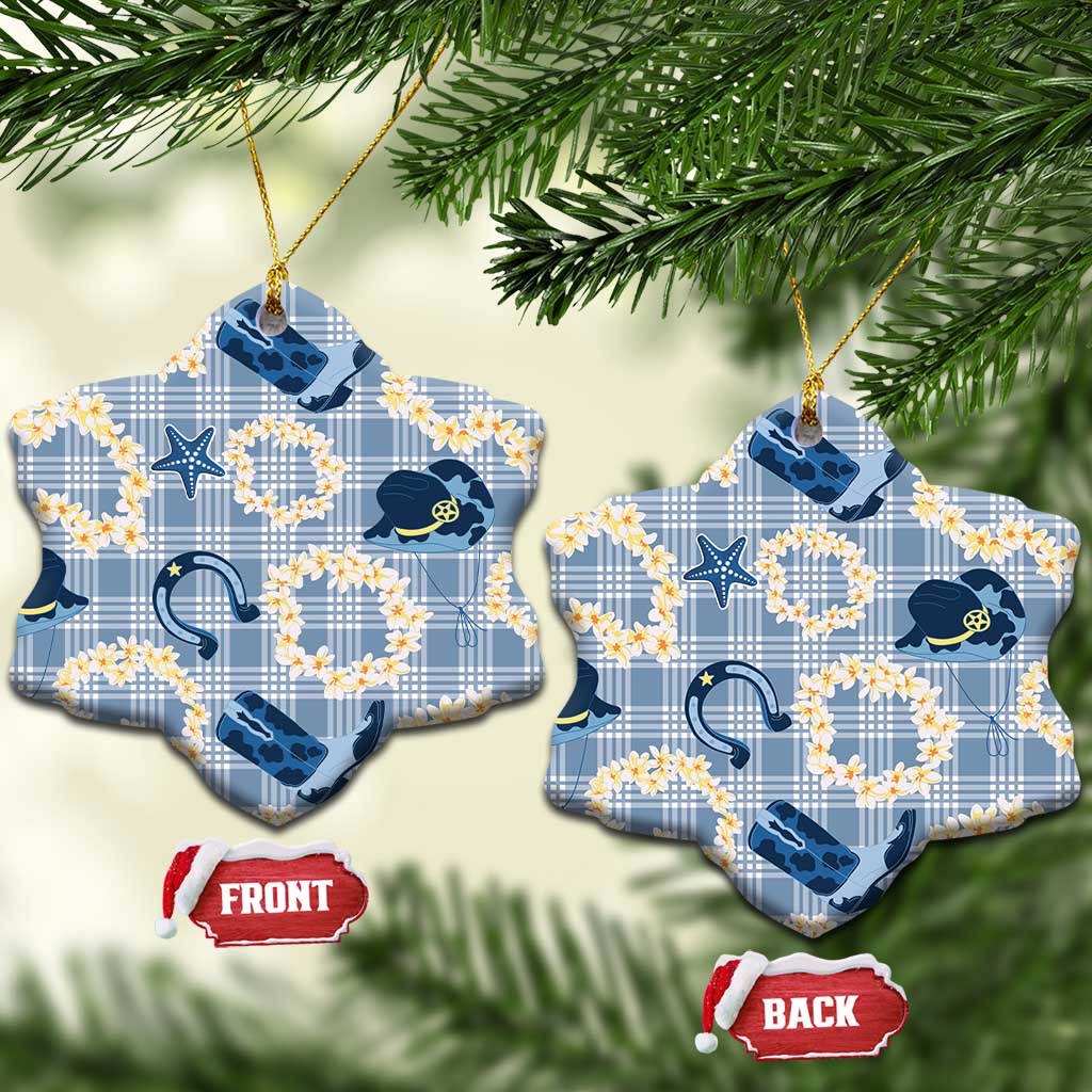 Aloha Hawaii Paniolo Jeans Palaka Ceramic Ornament Coastal Rodeo - Polynesian Pride