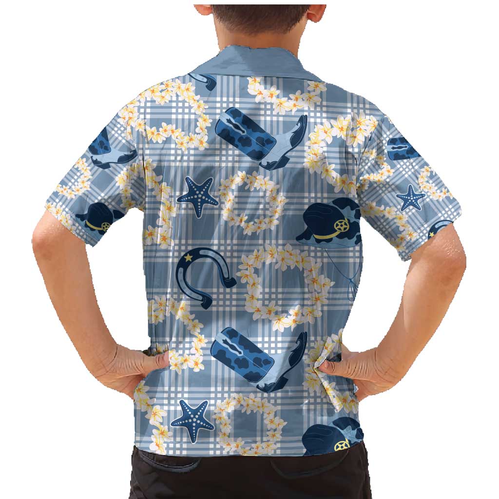 Aloha Hawaii Paniolo Jeans Palaka Family Matching Mermaid Dress and Hawaiian Shirt Coastal Rodeo - Polynesian Pride