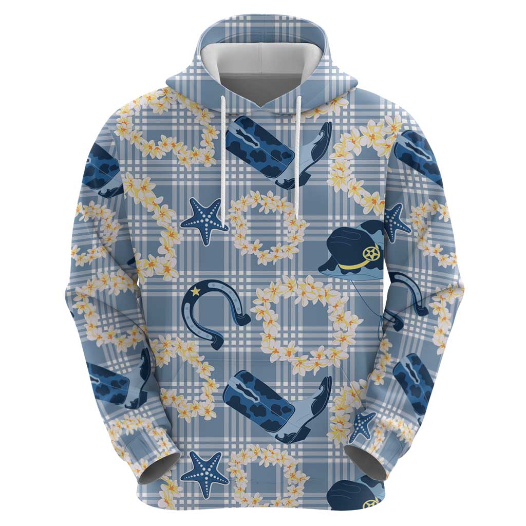 Aloha Hawaii Paniolo Jeans Palaka Hoodie Coastal Rodeo - Polynesian Pride