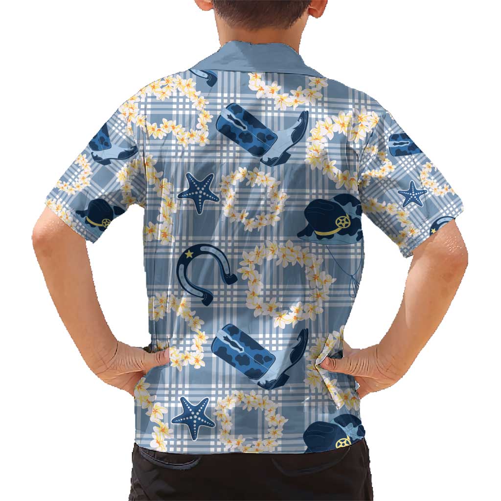 Aloha Hawaii Paniolo Jeans Palaka Kid Hawaiian Shirt Coastal Rodeo - Polynesian Pride