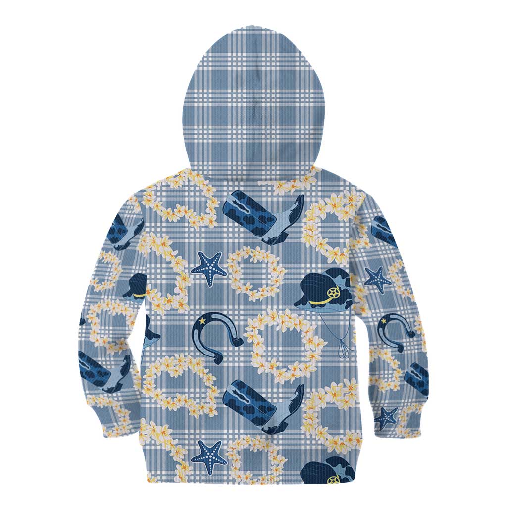 Aloha Hawaii Paniolo Jeans Palaka Kid Hoodie Coastal Rodeo - Polynesian Pride