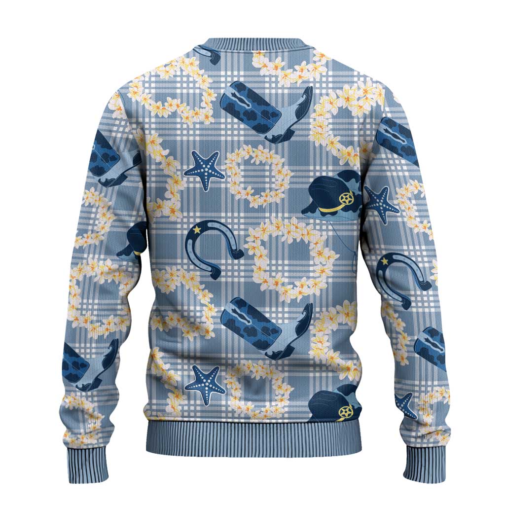 Aloha Hawaii Paniolo Jeans Palaka Ugly Christmas Sweater Coastal Rodeo - Polynesian Pride