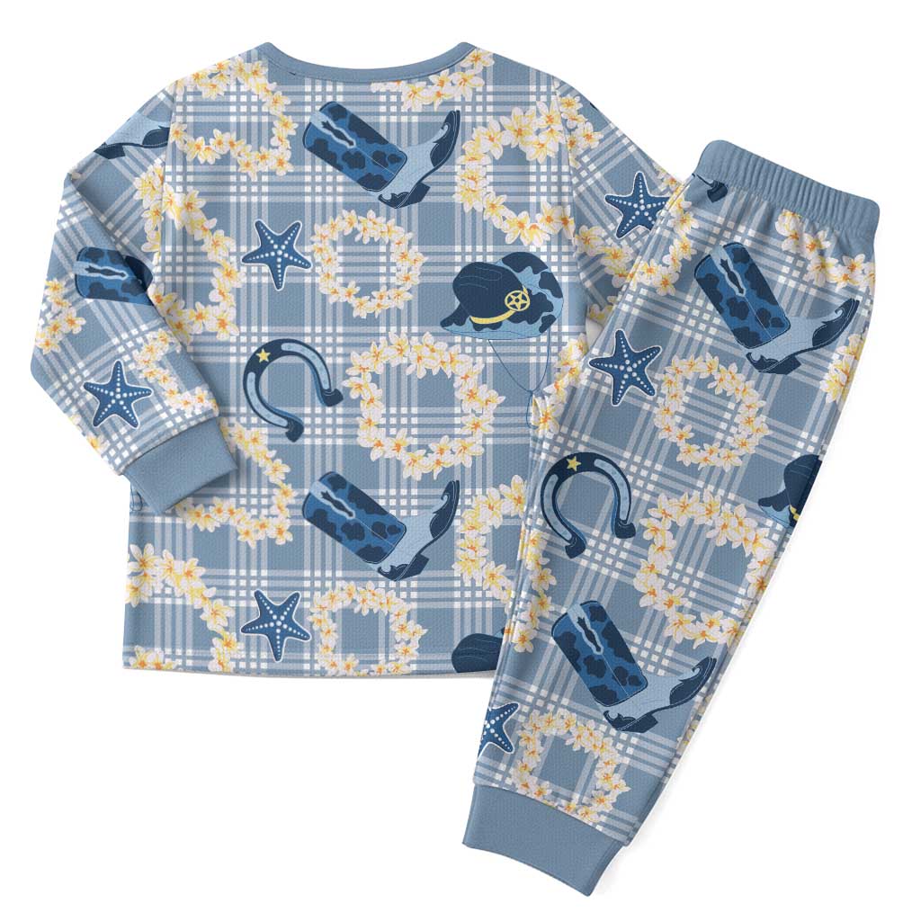 Aloha Hawaii Paniolo Jeans Palaka Christmas Pajama Set Coastal Rodeo LT7 - Polynesian Pride