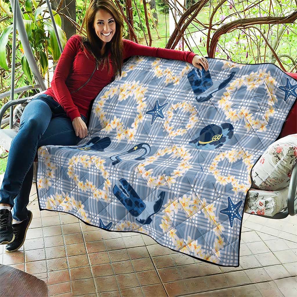 Aloha Hawaii Paniolo Jeans Palaka Quilt Coastal Rodeo - Polynesian Pride