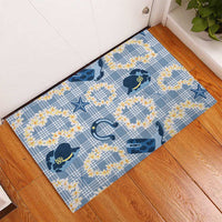 Aloha Hawaii Paniolo Jeans Palaka Rubber Doormat Coastal Rodeo - Polynesian Pride