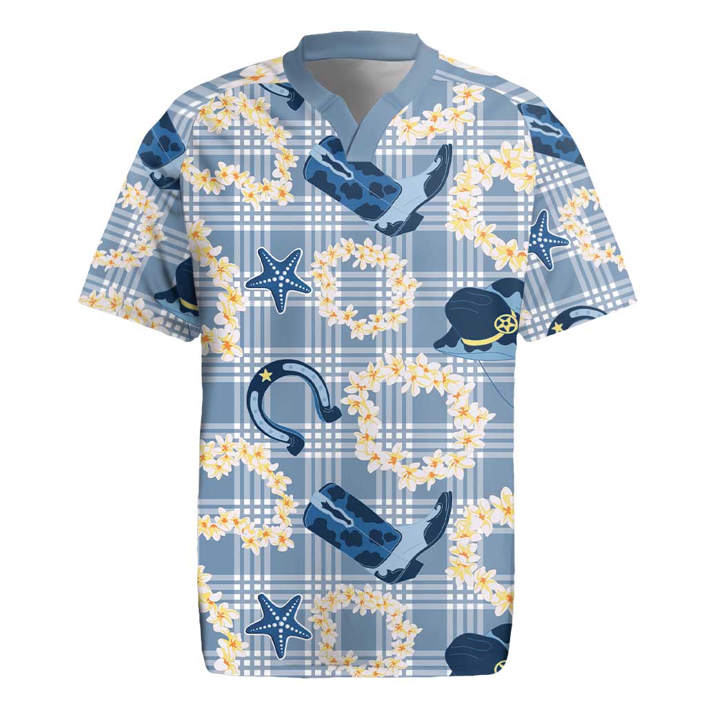 Aloha Hawaii Paniolo Jeans Palaka Rugby Jersey Coastal Rodeo - Polynesian Pride