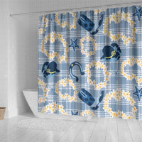 Aloha Hawaii Paniolo Jeans Palaka Shower Curtain Coastal Rodeo - Polynesian Pride