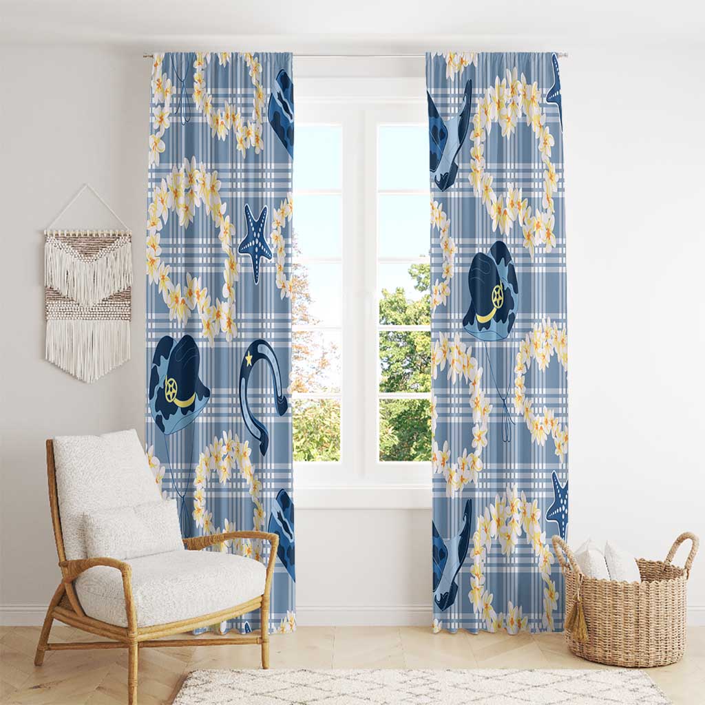 Aloha Hawaii Paniolo Jeans Palaka Window Curtain Coastal Rodeo - Polynesian Pride
