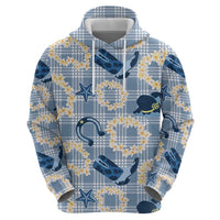 Aloha Hawaii Paniolo Jeans Palaka Zip Hoodie Coastal Rodeo - Polynesian Pride