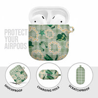 Aloha Hawaii Paniolo Mint Palaka AirPods Case Coastal Rodeo - Polynesian Pride