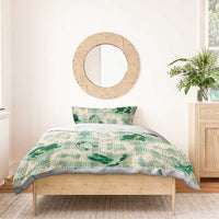 Aloha Hawaii Paniolo Mint Palaka Bedding Set Coastal Rodeo - Polynesian Pride