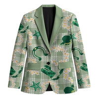 Aloha Hawaii Paniolo Mint Palaka Blazer Coastal Rodeo - Polynesian Pride