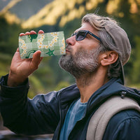 Aloha Hawaii Paniolo Mint Palaka 4 in 1 Can Cooler Tumbler Coastal Rodeo - Polynesian Pride