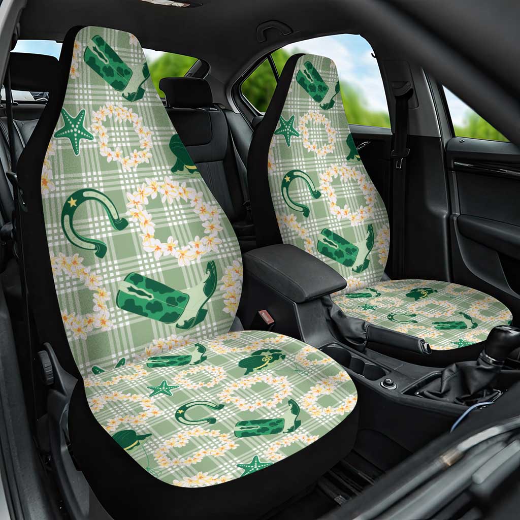Aloha Hawaii Paniolo Mint Palaka Car Seat Cover Coastal Rodeo - Polynesian Pride