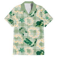 Aloha Hawaii Paniolo Mint Palaka Family Matching Puletasi and Hawaiian Shirt Coastal Rodeo - Polynesian Pride