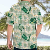 Aloha Hawaii Paniolo Mint Palaka Hawaiian Shirt Coastal Rodeo - Polynesian Pride