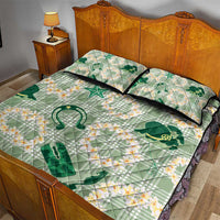 Aloha Hawaii Paniolo Mint Palaka Quilt Bed Set Coastal Rodeo - Polynesian Pride