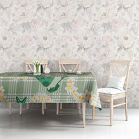 Aloha Hawaii Paniolo Mint Palaka Tablecloth Coastal Rodeo - Polynesian Pride