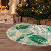 Aloha Hawaii Paniolo Mint Palaka Tree Skirt Coastal Rodeo - Polynesian Pride