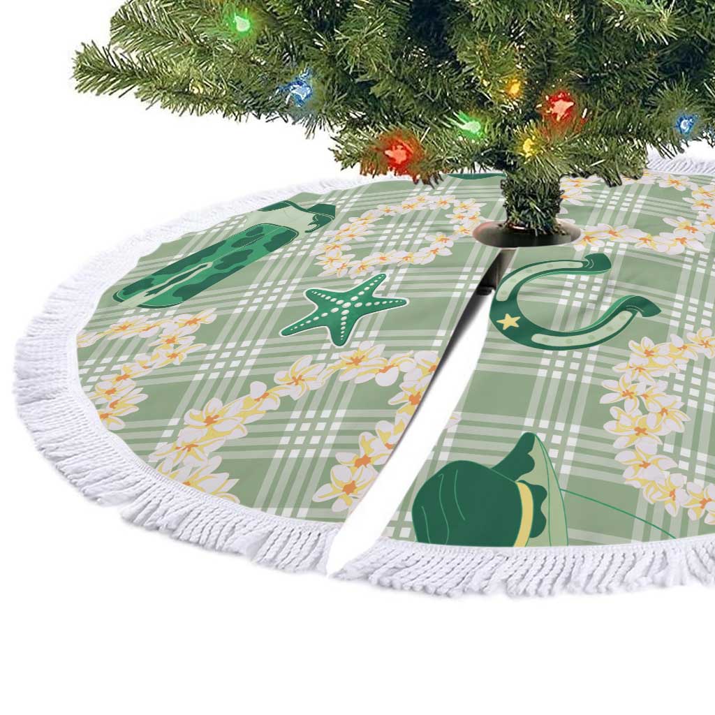 Aloha Hawaii Paniolo Mint Palaka Tree Skirt Coastal Rodeo - Polynesian Pride