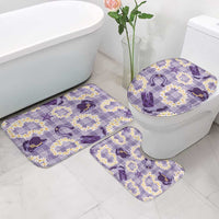 Aloha Hawaii Paniolo Lavender Palaka Bathroom Set Coastal Rodeo - Polynesian Pride