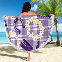 Aloha Hawaii Paniolo Lavender Palaka Beach Blanket Coastal Rodeo - Polynesian Pride