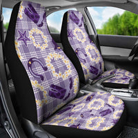 Aloha Hawaii Paniolo Lavender Palaka Car Seat Cover Coastal Rodeo - Polynesian Pride