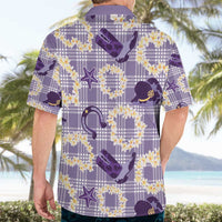 Aloha Hawaii Paniolo Lavender Palaka Hawaiian Shirt Coastal Rodeo - Polynesian Pride
