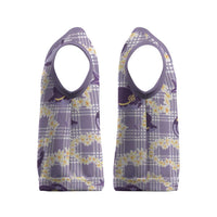 Aloha Hawaii Paniolo Lavender Palaka Christmas Knitted V-Neck Vest Coastal Rodeo - Polynesian Pride