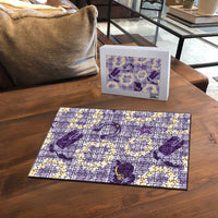 Aloha Hawaii Paniolo Lavender Palaka Puzzle Coastal Rodeo - Polynesian Pride