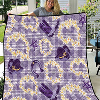 Aloha Hawaii Paniolo Lavender Palaka Quilt Coastal Rodeo - Polynesian Pride