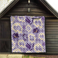 Aloha Hawaii Paniolo Lavender Palaka Quilt Coastal Rodeo - Polynesian Pride
