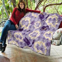 Aloha Hawaii Paniolo Lavender Palaka Quilt Coastal Rodeo - Polynesian Pride