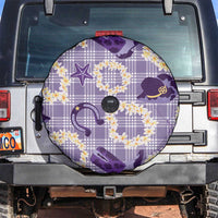 Aloha Hawaii Paniolo Lavender Palaka Spare Tire Cover Coastal Rodeo - Polynesian Pride