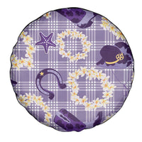 Aloha Hawaii Paniolo Lavender Palaka Spare Tire Cover Coastal Rodeo - Polynesian Pride