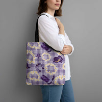 Aloha Hawaii Paniolo Lavender Palaka Tote Bag Coastal Rodeo - Polynesian Pride