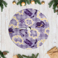 Aloha Hawaii Paniolo Lavender Palaka Tree Skirt Coastal Rodeo - Polynesian Pride