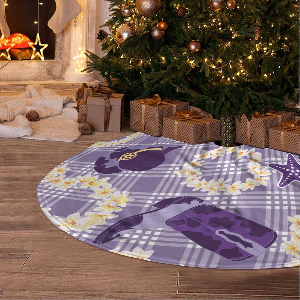 Aloha Hawaii Paniolo Lavender Palaka Tree Skirt Coastal Rodeo - Polynesian Pride