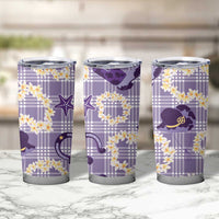 Aloha Hawaii Paniolo Lavender Palaka Tumbler Cup Coastal Rodeo - Polynesian Pride