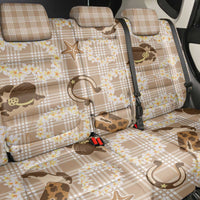 Aloha Hawaii Paniolo Khaki Palaka Back Car Seat Cover Coastal Rodeo - Polynesian Pride