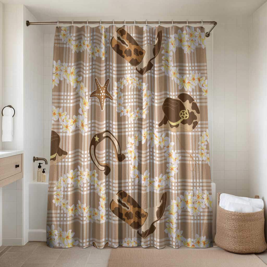 Aloha Hawaii Paniolo Khaki Palaka Bathroom Set Coastal Rodeo - Polynesian Pride