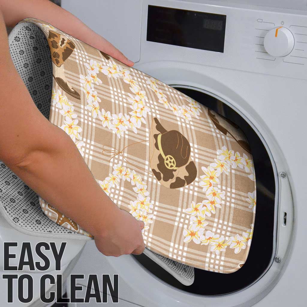 Aloha Hawaii Paniolo Khaki Palaka Bathroom Set Coastal Rodeo - Polynesian Pride