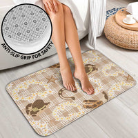 Aloha Hawaii Paniolo Khaki Palaka Bathroom Set Coastal Rodeo - Polynesian Pride