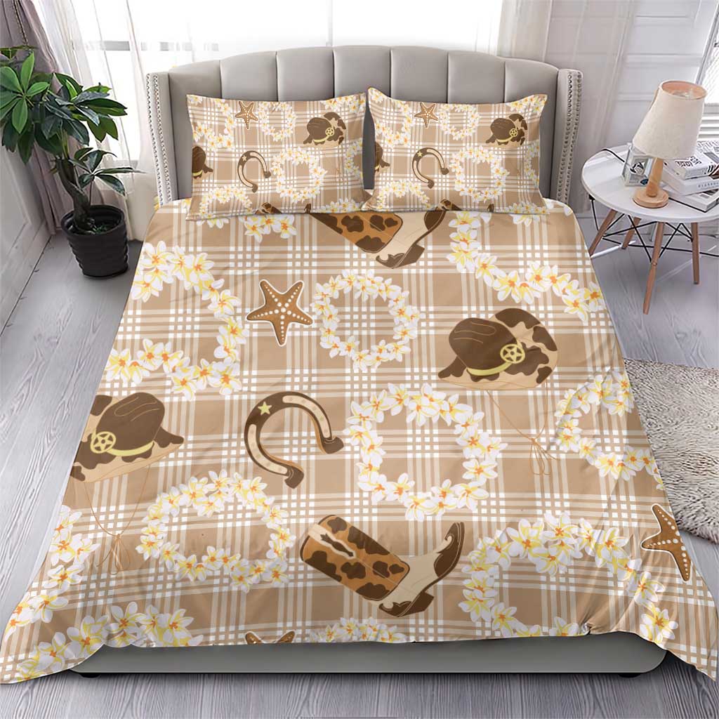 Aloha Hawaii Paniolo Khaki Palaka Bedding Set Coastal Rodeo - Polynesian Pride