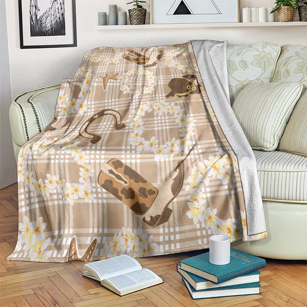 Aloha Hawaii Paniolo Khaki Palaka Blanket Coastal Rodeo - Polynesian Pride